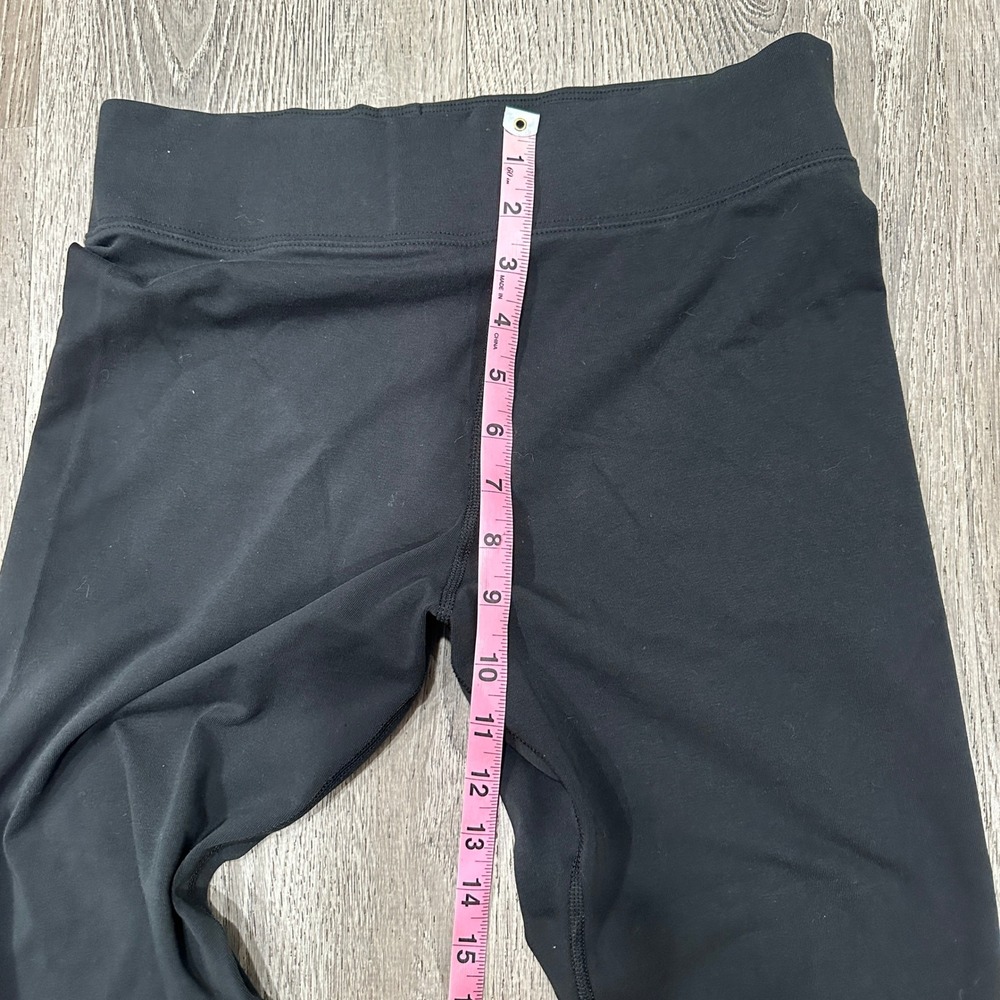 Nike Leggings Women's Large Black Essential Sports White Logo High Rise Leggings - Picture 5 of 12
